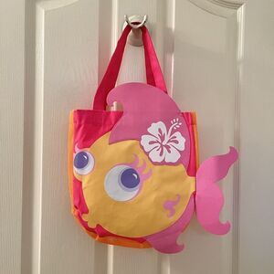 Old Navy Kids Fish Beach Swim Bag Pink Orange Tropical NWT
